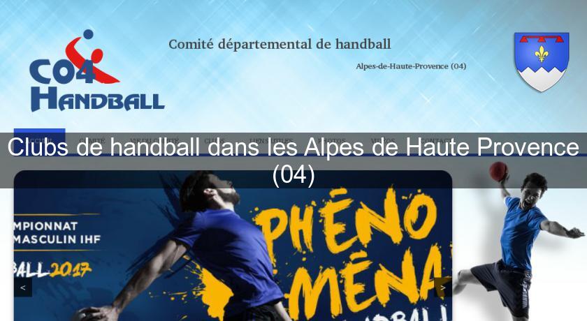 Clubs de handball dans les Alpes de Haute Provence (04) Clubs de handball dans les Alpes de Haute Provence (04)
