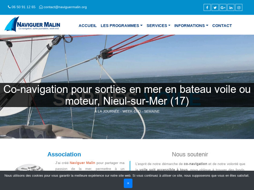 Co-navigation pour sorties en mer en bateau voile ou moteur, Nieul-sur-Mer (17) Co-navigation pour sorties en mer en bateau voile ou moteur, Nieul-sur-Mer (17)