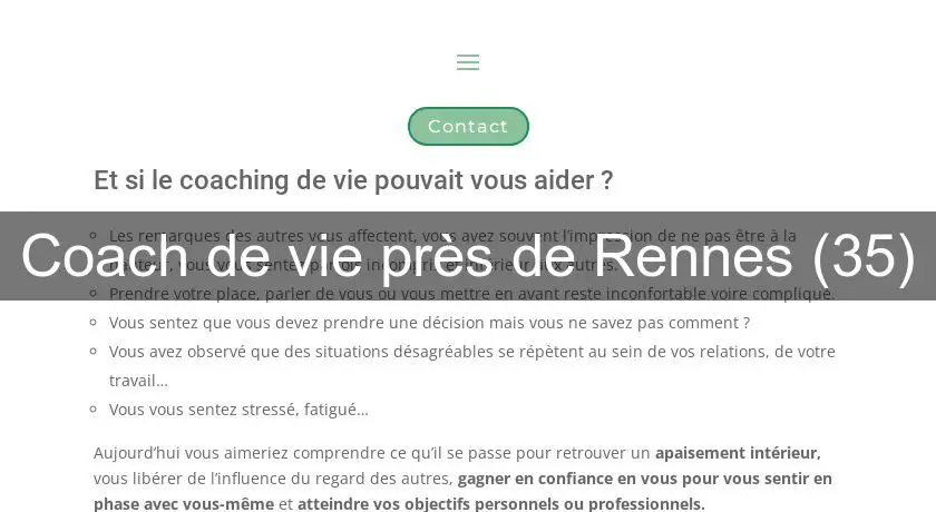 Coach de vie près de Rennes (35)