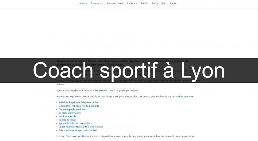 Coach sportif à Lyon Coach sportif à Lyon