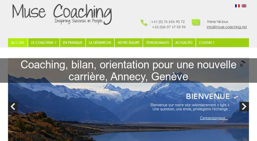 Coaching, bilan, orientation pour une nouvelle carrière, Annecy, Genève