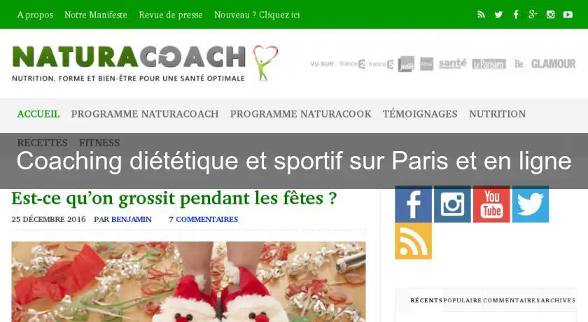 Coaching diététique et sportif sur Paris et en ligne