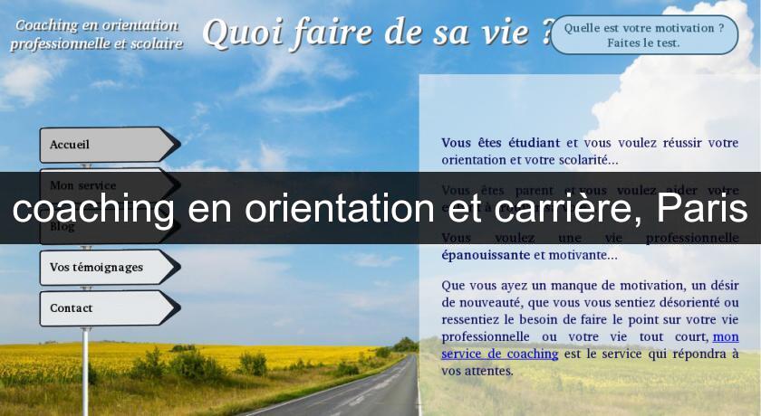 coaching en orientation et carrière, Paris coaching en orientation et carrière, Paris