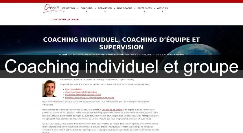 Coaching individuel et groupe Coaching individuel et groupe