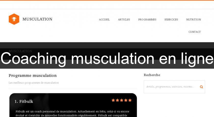 Coaching musculation en ligne Coaching musculation en ligne