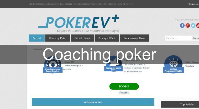 Coaching poker Coaching poker