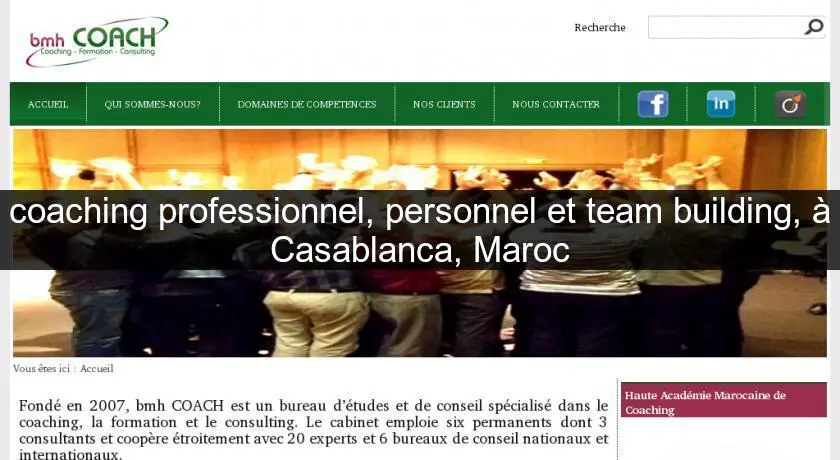 coaching professionnel, personnel et team building, à Casablanca, Maroc