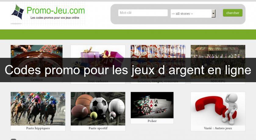 Codes promo pour les jeux d'argent en ligne Codes promo pour les jeux d'argent en ligne