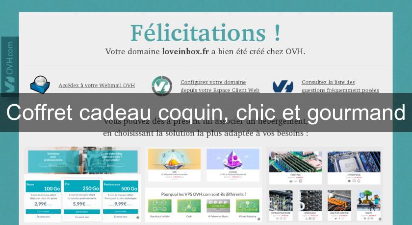Coffret cadeau coquin, chic et gourmand Coffret cadeau coquin, chic et gourmand