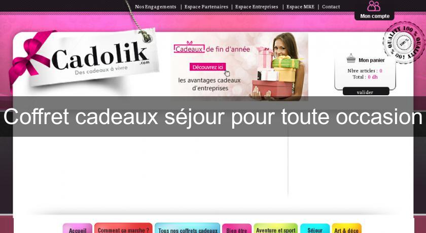 Coffret cadeaux séjour pour toute occasion Coffret cadeaux séjour pour toute occasion