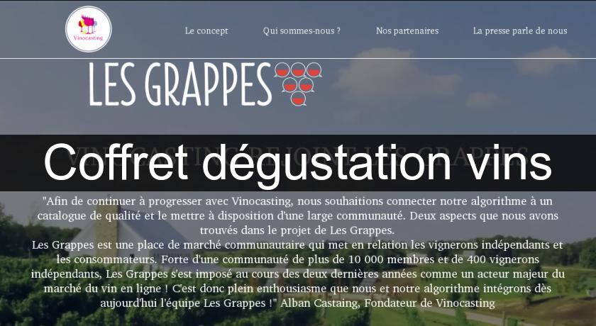 Coffret dégustation vins Coffret dégustation vins
