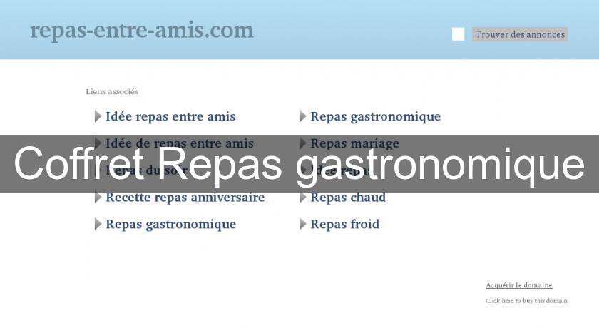 Coffret Repas gastronomique Coffret Repas gastronomique