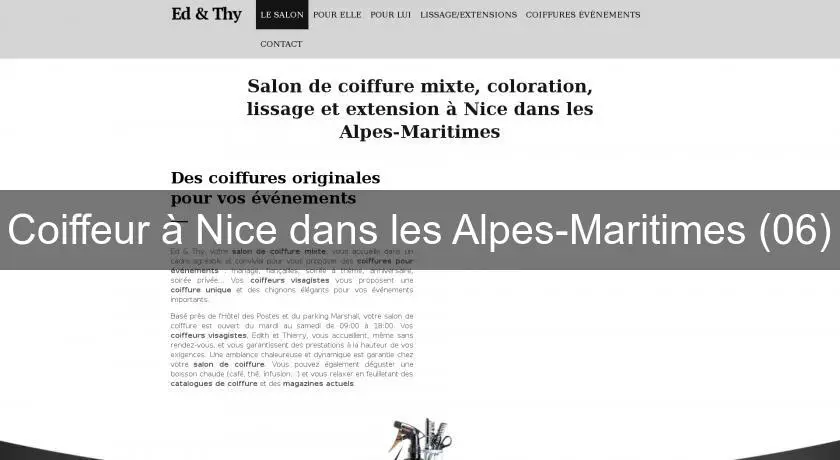 Coiffeur à Nice dans les Alpes-Maritimes (06)