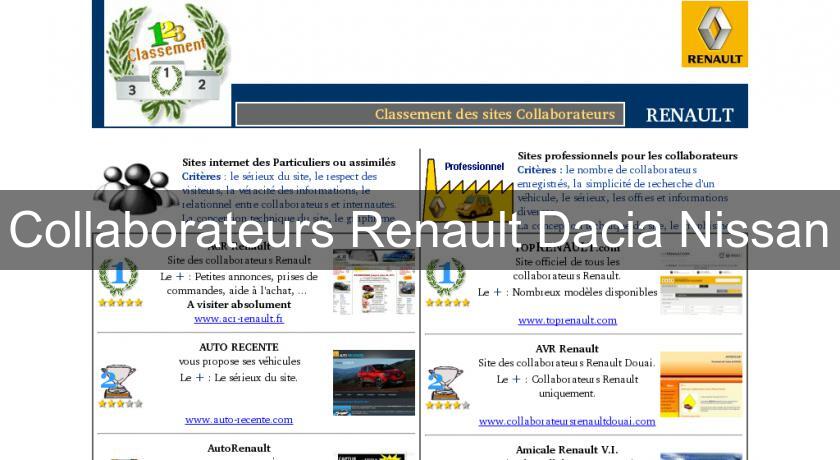 Collaborateurs Renault Dacia Nissan Collaborateurs Renault Dacia Nissan