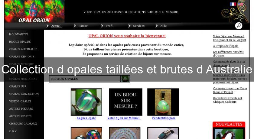 Collection d'opales taillées et brutes d'Australie