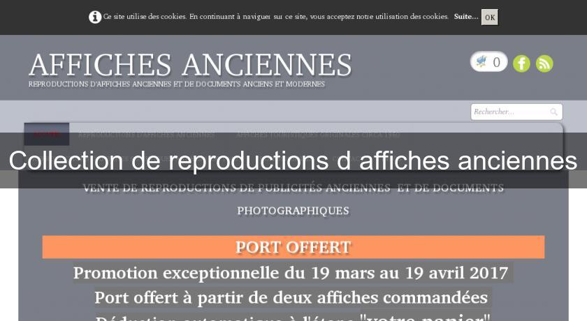 Collection de reproductions d'affiches anciennes Collection de reproductions d'affiches anciennes