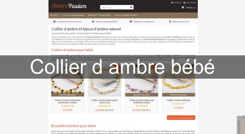 Collier d'ambre bébé Collier d'ambre bébé