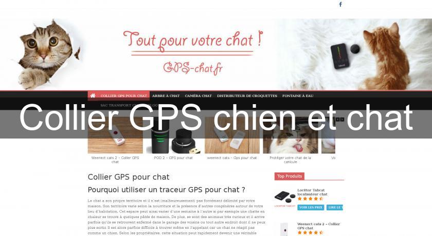 Collier GPS chien et chat