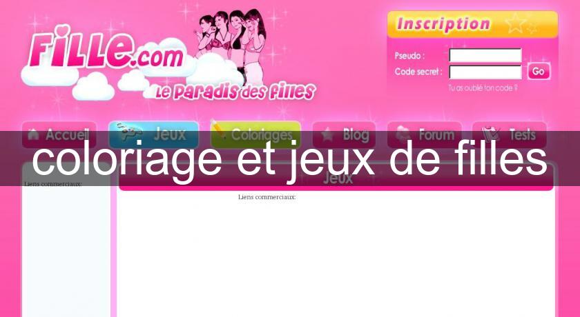 coloriage et jeux de filles coloriage et jeux de filles