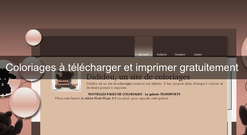 Coloriages à télécharger et imprimer gratuitement 