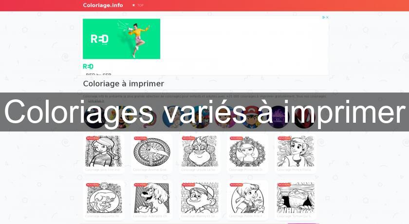 Coloriages variés à imprimer Coloriages variés à imprimer