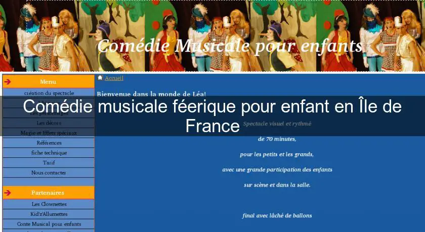 Comédie musicale féerique pour enfant en Île de France