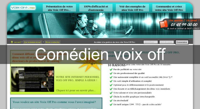 Comédien voix off Comédien voix off