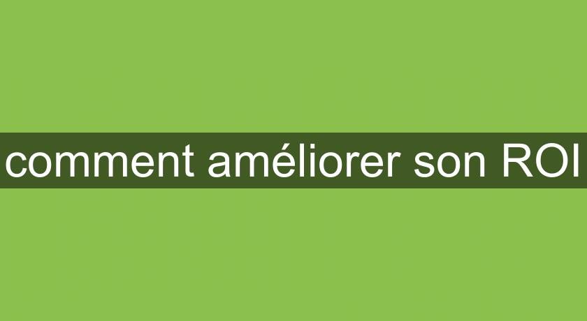 comment améliorer son ROI comment améliorer son ROI