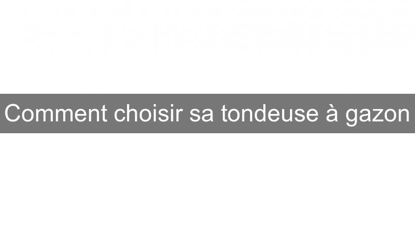 Comment choisir sa tondeuse à gazon