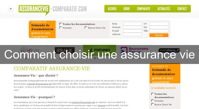 Comment choisir une assurance vie