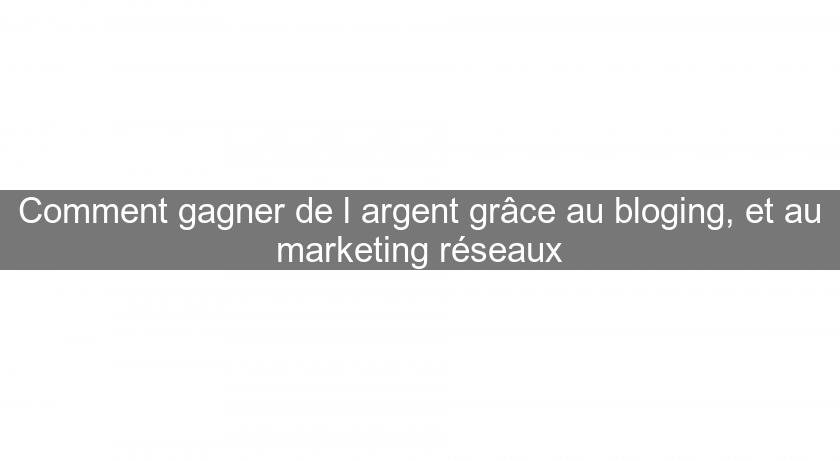 Comment gagner de l'argent grâce au bloging, et au marketing réseaux Comment gagner de l'argent grâce au bloging, et au marketing réseaux