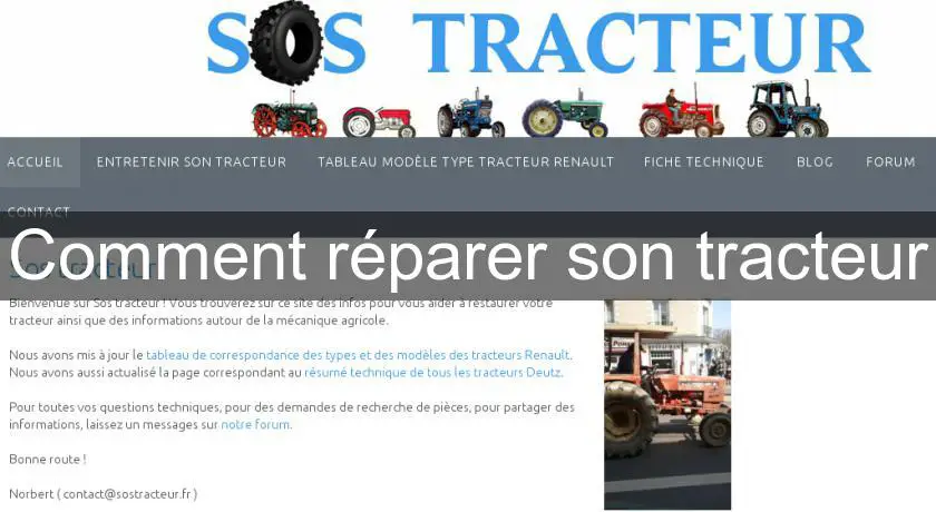Comment réparer son tracteur