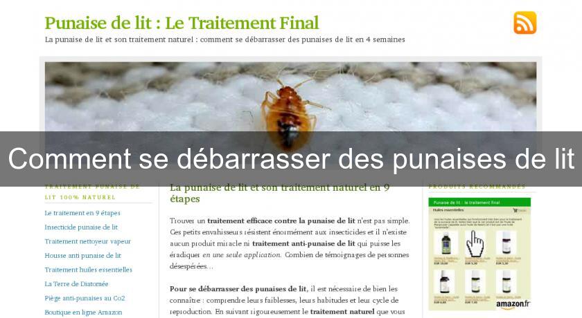 Comment se débarrasser des punaises de lit Comment se débarrasser des punaises de lit