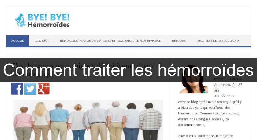 Comment traiter les hémorroïdes Comment traiter les hémorroïdes