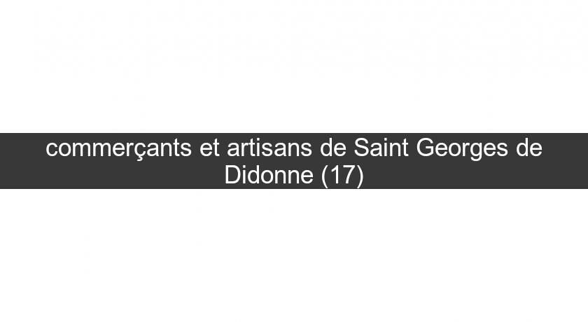 commerçants et artisans de Saint Georges de Didonne (17)