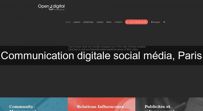 Communication digitale social média, Paris