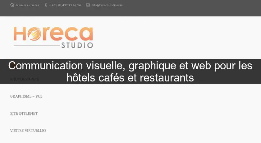 Communication visuelle, graphique et web pour les hôtels cafés et restaurants