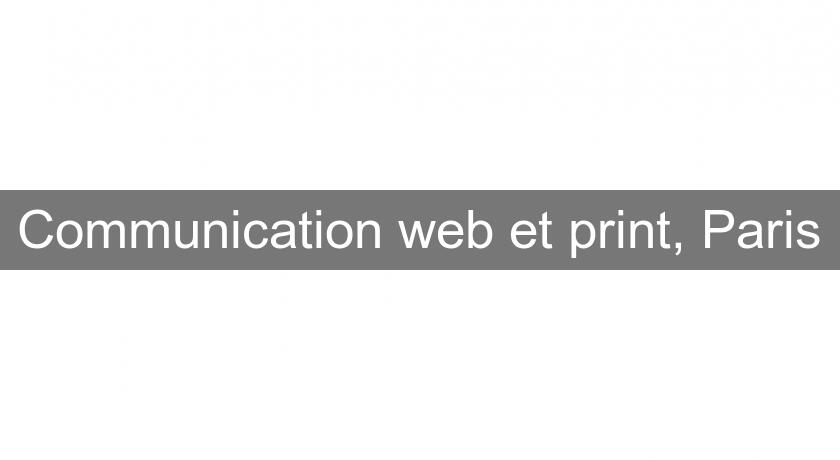 Communication web et print, Paris