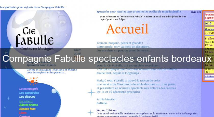 Compagnie Fabulle spectacles enfants bordeaux Compagnie Fabulle spectacles enfants bordeaux
