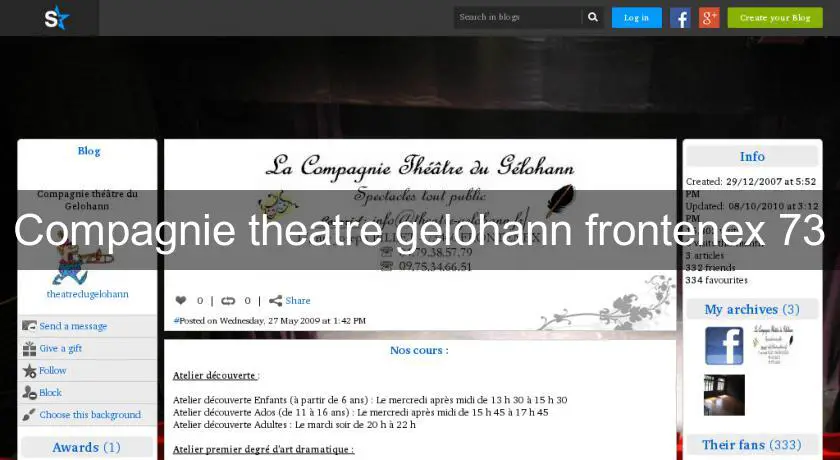 Compagnie theatre gelohann frontenex 73
