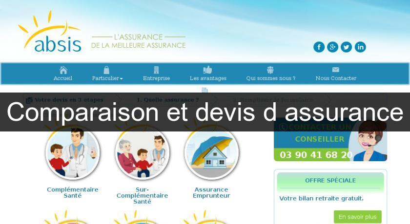 Comparaison et devis d'assurance Comparaison et devis d'assurance