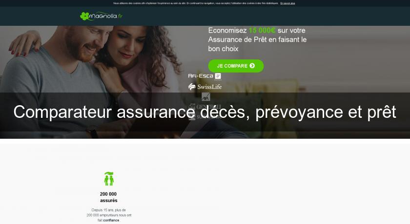 Comparateur assurance décès, prévoyance et prêt Comparateur assurance décès, prévoyance et prêt