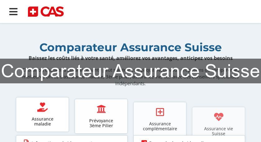 Comparateur Assurance Suisse Comparateur Assurance Suisse