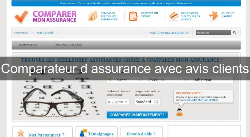 Comparateur d'assurance avec avis clients