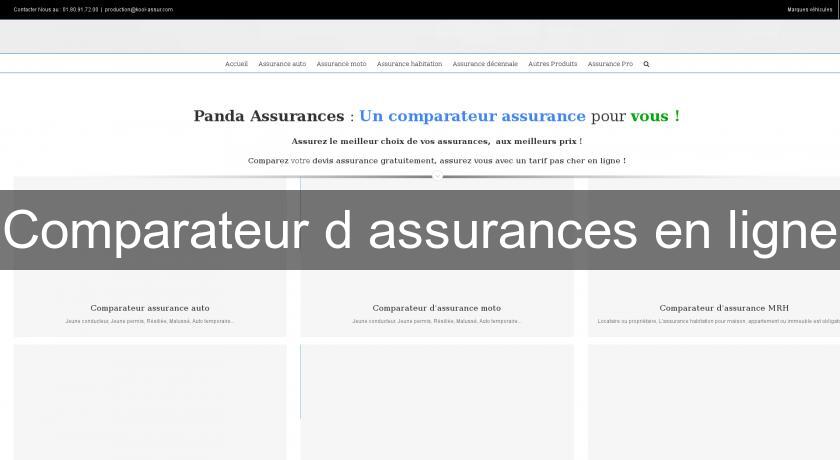 Comparateur d'assurances en ligne Comparateur d'assurances en ligne