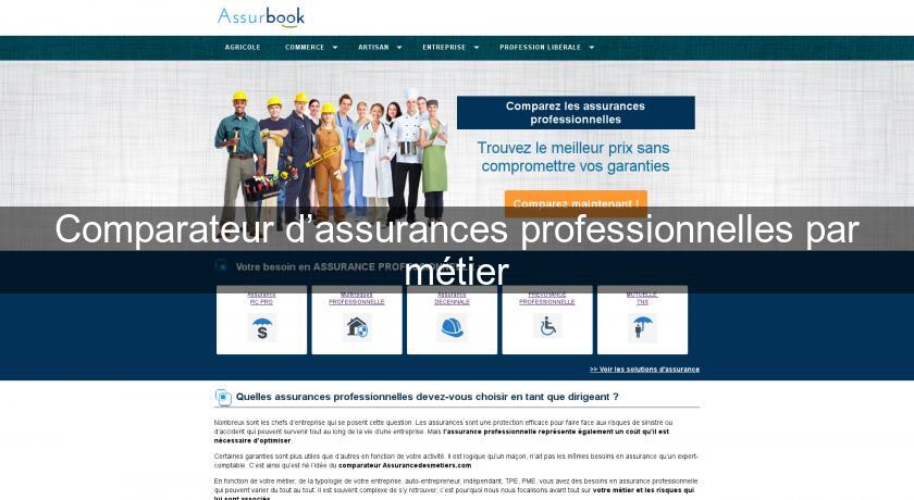 Comparateur d’assurances professionnelles par métier Comparateur d’assurances professionnelles par métier