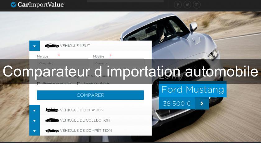 Comparateur d'importation automobile Comparateur d'importation automobile