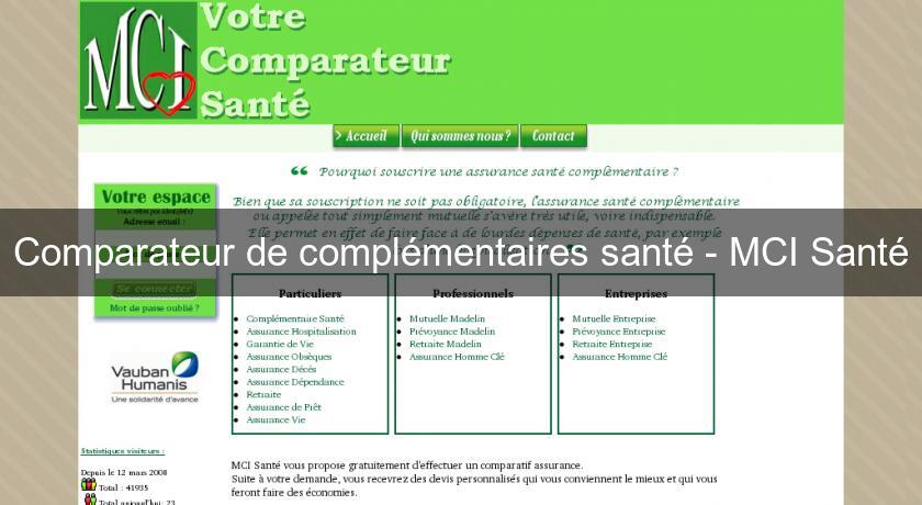 Comparateur de complémentaires santé - MCI Santé Comparateur de complémentaires santé - MCI Santé