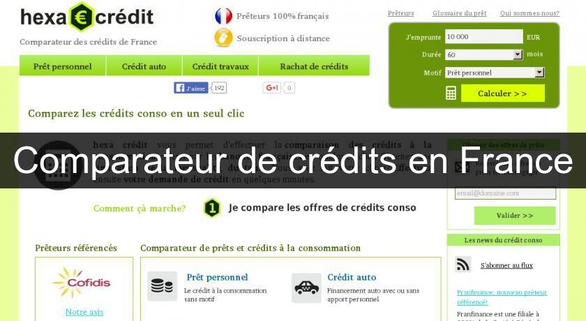 Comparateur de crédits en France Comparateur de crédits en France