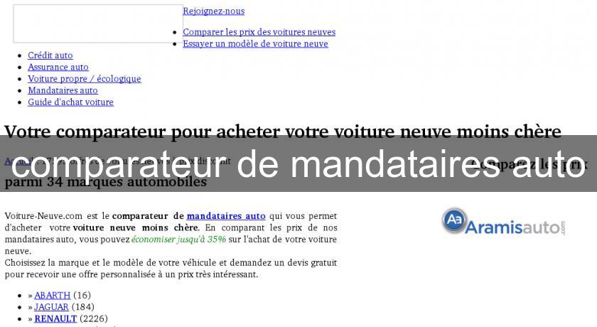 comparateur de mandataires auto comparateur de mandataires auto